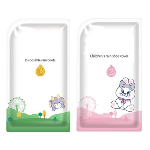 JchEnye 2 - Stück Set Kinder Regenschuhüberzüge, Dino/Hase -...