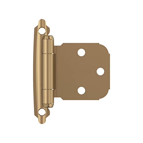 Amerock BPR7629CZ | Face Frame Cabinet Hinge | Variable Overlay Self Closing Face Mount | Champagne Bronze | Kitchen Cabinet Door Hinge | 1 Pair/2 Pack | Functional Hardware