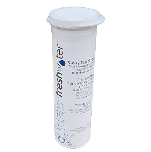 Hot Spring Freshwater 5 Way Test Strips Hot Tub Test for Chlorine Bromine PH and Total Hardness