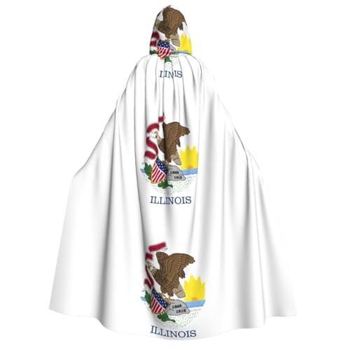 Cape de costume de sorcière corbeau à capuche Illinois pour déguisement adulte