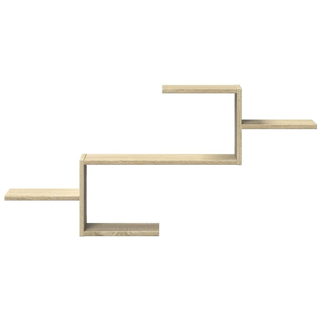Estantería de pared de roble Sonoma de madera de 104 x 15 x 49 cm, con espacio de almacenamiento para salón, dormitorio, cocina, oficina y pasillo para un elegante estante y orden