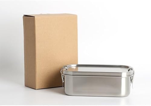 ZONADA Premium 304 Stainless Steel Square-Shaped 800ml Leak-Proof Food Container Lunch Box – Perfect for Home, Office, School, and Travel Storage