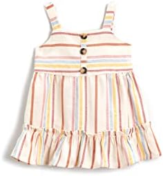 Abito Corto In Popeline A Righe Con Fiocco Bambina, Azzurro | Milano