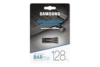 Samsung BAR Plus USB-Stick Typ-A, 128 GB, 400 MB/s Lesen, 60 MB/s Schreiben, Widerstandsfähiger USB 3.1 Speicherstick mit Schlüsselring, Titan Gray, MUF-128BE4/APC – Ansicht 7