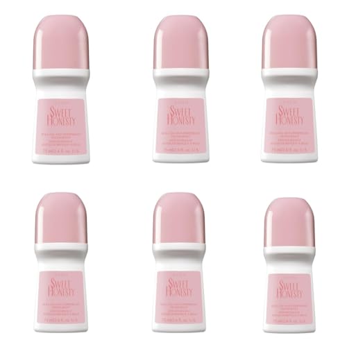 Avon Sweet Honesty Roll On Deodorant, Quick Drying Odor Protection, Soft Floral Scent, Roll On Deodorant for Women, 6 Pack