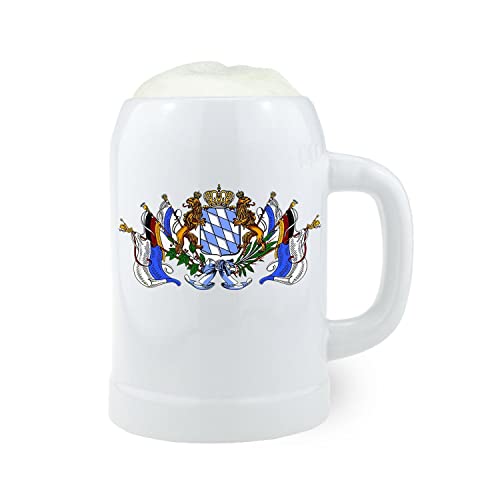 Bayern Bierkrug mit Gravur – Personalisiertes Steinglas