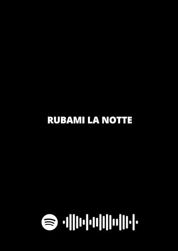 QUADERNO A RIGHE GRANDE CON CANZONE IN COPERTINA: RUBAMI LA NOTTE CODICE CANZONE DA SCANSIONARE ED ASCOLTARE