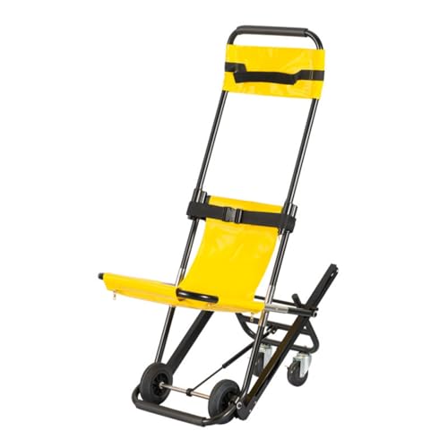 TVT ストレッチャー 階段チェア 医療用階段椅子 緊急避難折りたたみ式リフトチェア階段ストレッチャー 避難用リフト階段 日常の移動用避難椅子 補助移動式高齢者用リフトチェア 耐荷重150KG (イエロー)