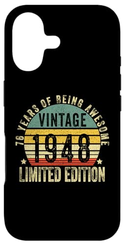 76 Year Old Gifts Vintage 1948 Limited Edition 76th Birthday X}zP[X iPhone 17 p