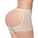 Butt Lifting Shapewear Shorts for Women - Tummy Control, Lifter Shorts, L Beige