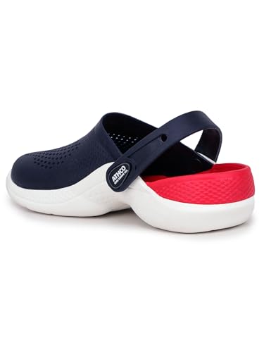 Image of Athco Avatar Clogs for Men|Boys|Unisex|Dual-Color Soft EVA Cushioned Footbed|Easy Wear with Adjustable Back Strap|Lightweight|Flexible|Breathable|Extra Soft Comfortable Anti-Skid Casual Mule|All-Season|Summer|Monsoon|Rain|Winter|Waterproof|Casual Slip-On Sandal|Indoor & Outdoor Wear|Trendy|Fashionable|Stylish|Shoes