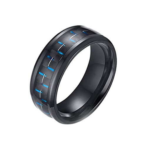 Anillo de boda de fibra de carbono de 8 mm idóneo para el estilo de vida activo