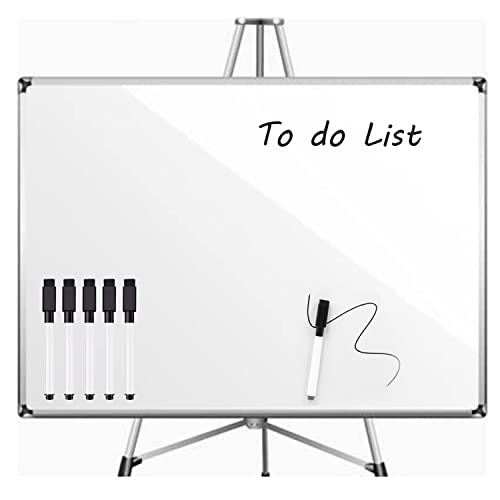 Whiteboard Marker,Whiteboard Marker 5 Stück,Dry Erase Marker für Magnettafel Flipchart,Magnetisch Whiteboard Schwamm mit Stifte,für Zuhause, Schule oder Büro,Schwarz