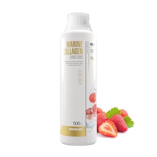 Maxler Marine Collagen Skin Care - Marine Collagen Liquid angereichert mit Hyaluronic Acid und Vitamin C - Marine Collagen Complex für schöne Haut, Nägel und Haare - Erdbeere - 500 ml