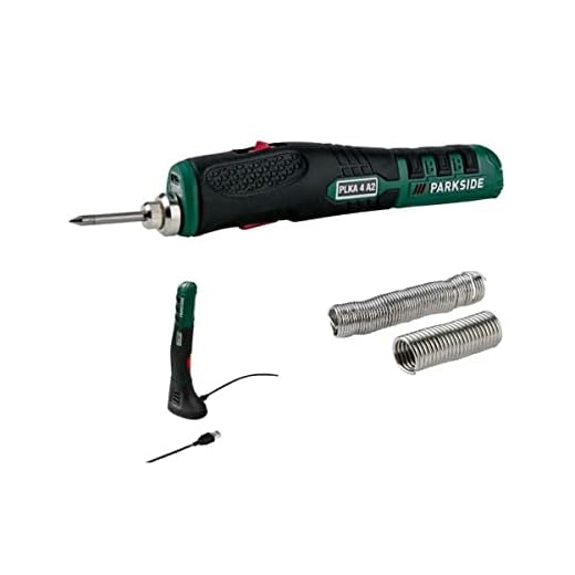 PARKSIDE PLKA 4 - Soldador con batería con zona de agarre de goma, luz de trabajo LED