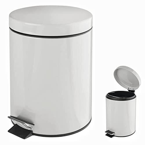 Accesorios De Cocina, Home Improvement TUMYES Bote de Basura con Pedal, 5 Litros Cubo de Basura con Tapa, Cubo Interior Extraíble, Cestos de Basura Silenciosos Cocina, Baño, Dormitorio, Oficina...