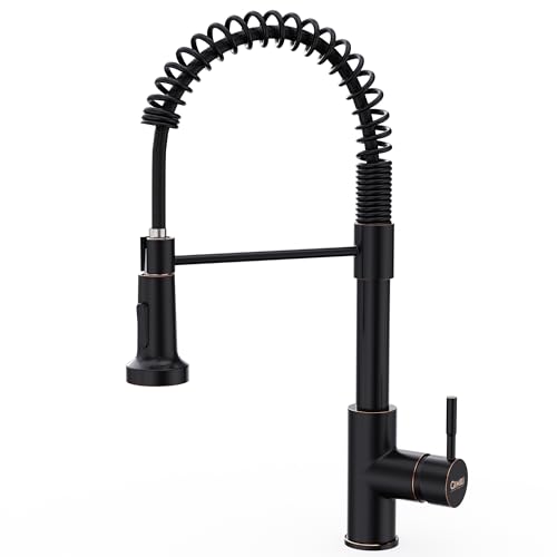 Comparison: Best Faucet For Outdoor Kitchen 9 GIMILI Oil Rubbed Bronze Kitchen Faucet with Pull Down Sprayer Single Hole Stainless Steel Sink Faucet, Suitable for Farmhouses, RV, Laundry Room, Outdoor, and Campers. Llave para fregadero de cocina
