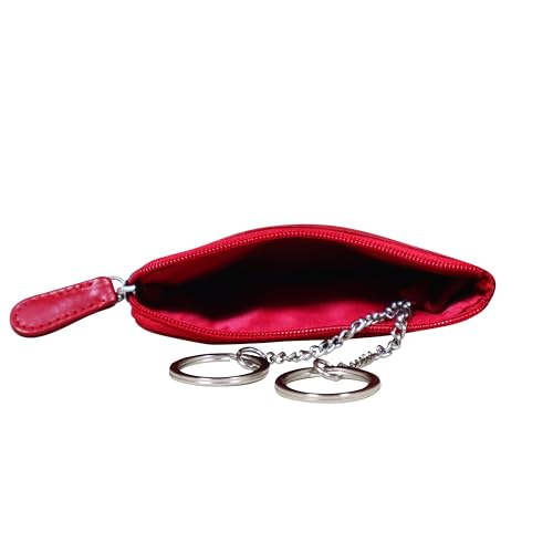 Image of Calfnero Genuine Leather Card Holder & Key Case for Men & Women | Slim Wallet with Zipper Pocket, Card Slots & Key Chain | Compact Travel Organizer