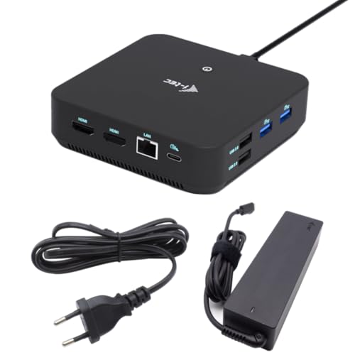i-tec USB-C DP Dual HDMI Docking Station mit Power Delivery 100 W + i-tec Universal-Ladegerät 100W
