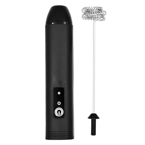 Espumador de leche eléctrico - manual USB de 24,2 cm, de espuma para café con leche, agitador de bebidas ABS | Espumador de chocolate para café de cocina, para el hogar, cafetería, c