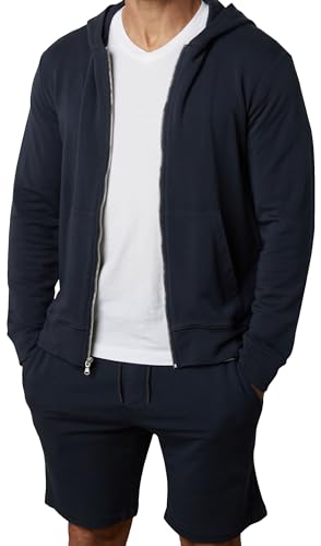 Velvet by Graham & Spencer Men's Rodan Luxe Fleece Zip Up Hoodie, Belize
