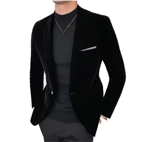 Mens Blazerss Fashion Business Corduroy Shirt Gentleman Casual Slim-fit Wedding Work Blazerss Jacket