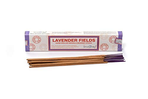 Giftbrit(Pack Of 12X15 Sticks)Stamford Organic Lavender Fields Masala Incense Sticks|Natural Compound Aromatic Fragrance|Ideal For Meditation,Spiritual Healing,Prayers,Positivity,Aromatherapy Gift Set #TOP2