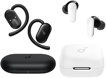 Soundcore P30i Noise Cancelling Earbuds & AeroFit 2 Open-Ear Headphones Bundle