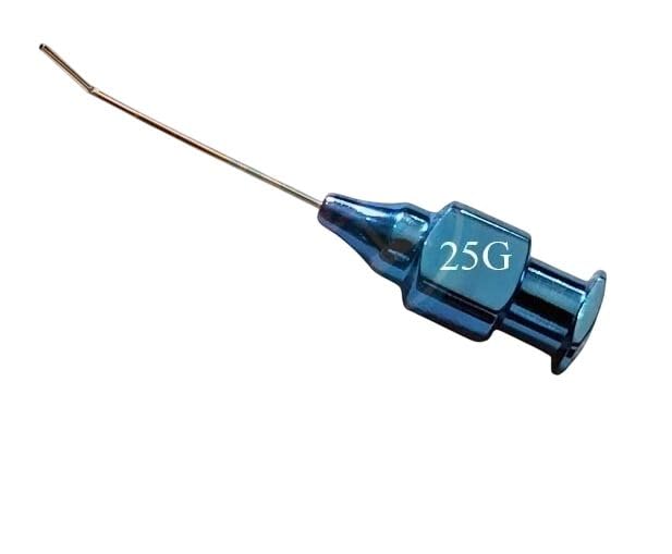 Top Quality Titanium Ophthalmic Cann. 25G, 27G Angled 5mm (25g)