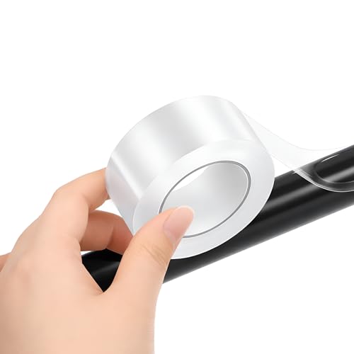 Curtain Glide Tape Curtain Rod Tape Glide Clear Shower Rod Cover Quiet Drapery Ring Tapes for Smooth Sliding Noise Reduction 1IN*16FT