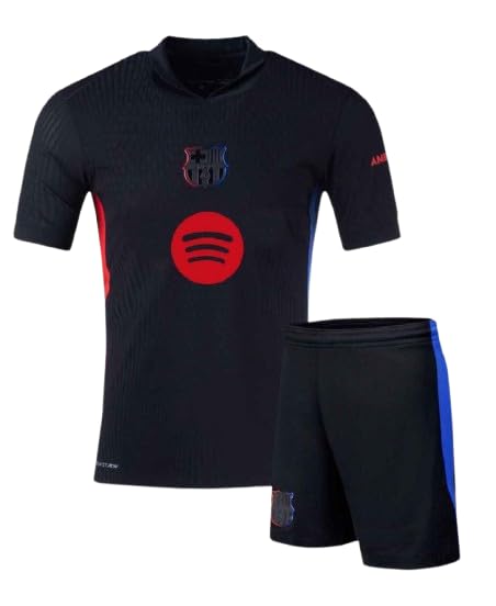 Barcelona away Black Sports Jersey & Shorts 2024/25 -StadiumEX
