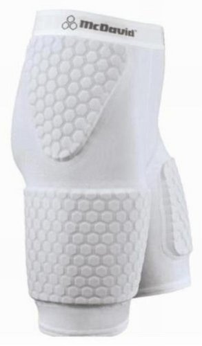 McDavid Hexpad Thudd with Extended Thigh, White, Small