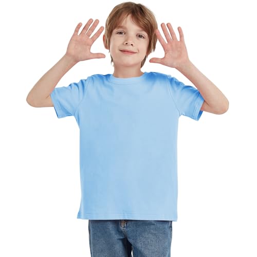 Image of Dreammonkey 2T-12Years Kids Cotton T-Shirt Short Sleeve Crew Neck Tshirt for Boys and Girls