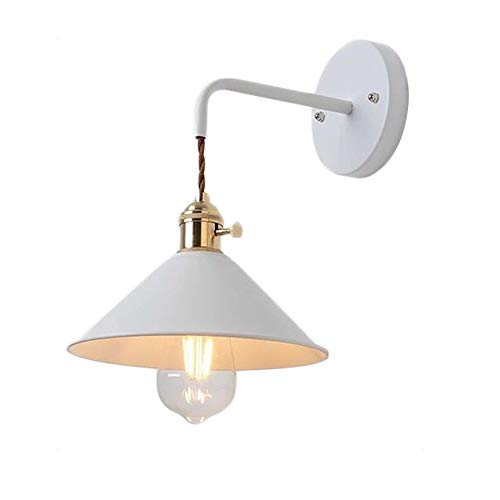 HJXDtech moderne kleurrijke metalen wandlamp vintage E27 messing Socket met knop schakelaar schans verlichting armatuur gang nachtkastje beugel Drop wandlamp