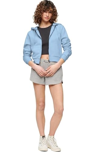 Image of Rabboni Women's Crop Fleece Hoodie Jacket | Full Sleeve Zip-Up Hooded Sweatshirt for Women & Girls | Soft Warm Casual Winter Wear Crop Hoodie