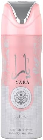 Lattafa Yara Perfumed Deodorant Spray for Unisex, 6.67 Ounce