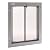 PlexiDor Performance Pet Doors for Dogs and Cats - Door Mount Dog Door with Lock and Key - Silver, Large Sizes