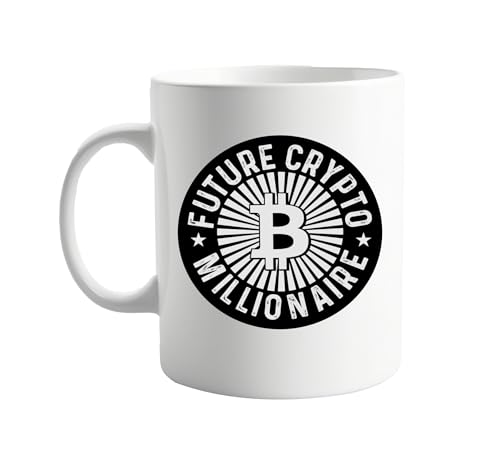 signkitsuk Future Crypto Millionaire 11oz Ceramic Coffee Mug – Funny Cryptocurrency Gift for Bitcoin Traders, Blockchain Enthusiasts, and Crypto Investors – Unique Novelty Mug for Home or Office Use