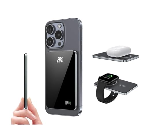 COMPAZZ Ultra Slim Magnetic Power Bank for iPhone, 0.3