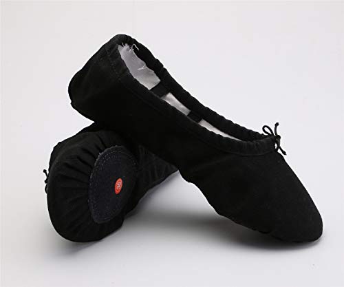 Missfiona WBALLET5_020 Women'S Ballet Practice Ballroom Dance Shoes Canvas Belly Slippers Split-Sole thumb #3