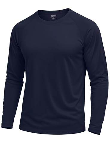 KINGFEN Men's UPF 50+ Long Sleeve UV Sun Protection Shirts Quick Dry Athletic Shirts Swimming Hiking Fishing