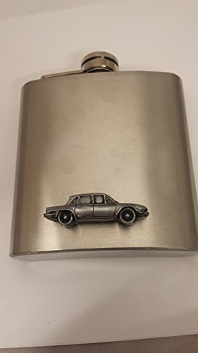 Emblème Triumph 2000 MK1 sur flasque en acier inoxydable effet étain de prestige