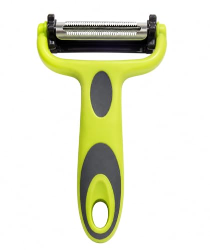 Image of Aromix 3-in-1 Stainless Steel Vegetable & Fruit Peeler | Straight, Serrated, and Julienne Blades | Sharp Multipurpose Peeler for Kitchen, Salad, Garnishing & Professional Use