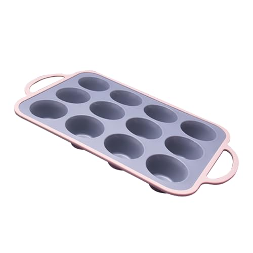 Moldes para magdalenas de silicona para hornear, con 12 moldes para magdalenas, reutilizables y antiadherentes, moldes para magdalenas de silicona, para hornear pan, huevos, tartas de queso, para