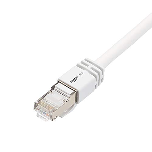 Amazon Basics - Cable para internet Ethernet Gigabit de banda ancha RJ45 Cat 7, color blanco, 15,2 m, para Servidor