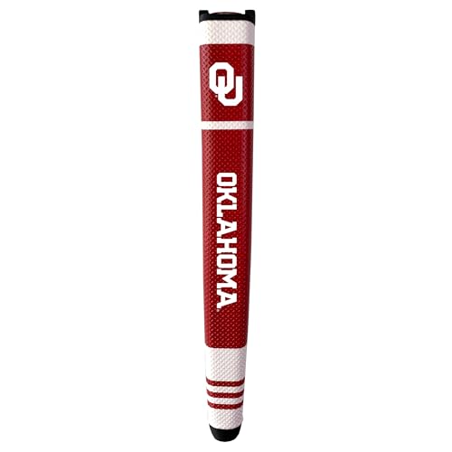 Team Golf NCAA Oklahoma Sooners Golf Putter Grip Golf Putter Grip with Removable Gel Top Ball Marker, Durable Wide Grip & Easy to Control