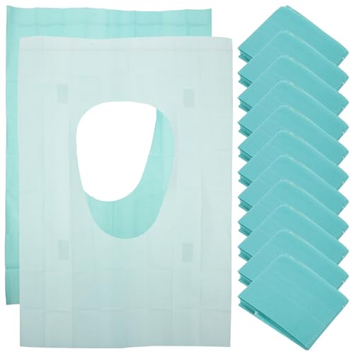 DECHOUS 50個 入り使い捨て防水便座カバー 大判トイレマット 抗菌滑り止め仕様 ポータブルトイレ用 旅行 外出 ホテル 飲食店対応