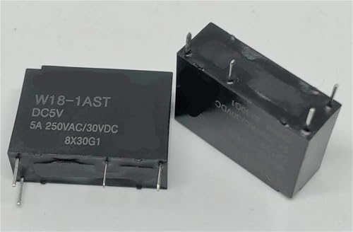 Relé W18-1AST DC5V de 4 pines y modelo 46F-1-5V-5A para circuitos electrónicos de control