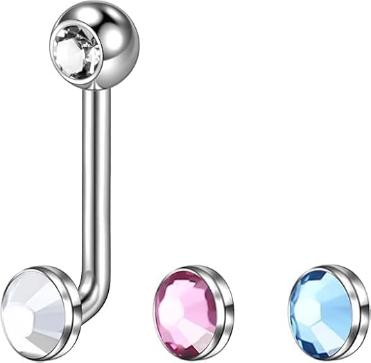 Xpircn 3PCS 14G Titanium VCH Piercing Jewelry for Women Christina Piercing Barbell Genital Jewelry Vertical Hood by Xpircn - Used condition - US$8.13