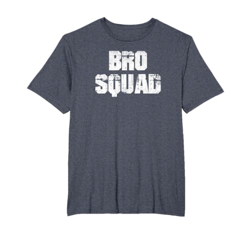Bro Squad - Brothers for Life T Shirt T-Shirt, Men's Big and Tall, Heather Blue, 2X Tall